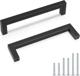 PinLin Matte Black Cabinet Handles Set Modern Design 30 Pack