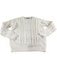 Crew Clothing Company V Neck Sweater Size 10 Women's Cream Cable Knit Style