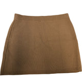 River Island Women's Camel Knitted Skirt Size L Stylish Warm Casual Wear