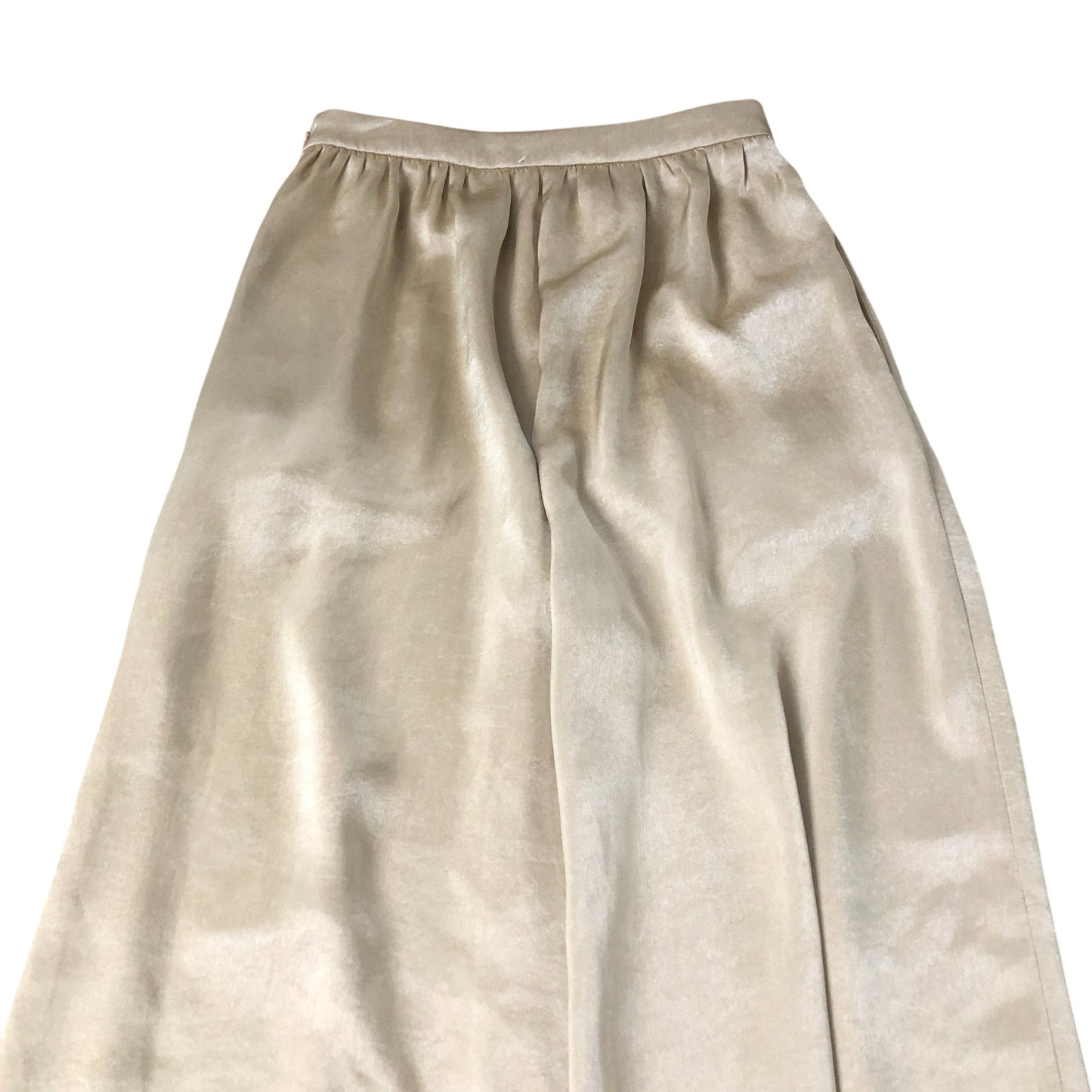 Wide Leg Trousers Women's Gold Velvet Soft Feel UK6 Regular