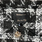 River Island Black White Checked Dress With Faux Fur Trim