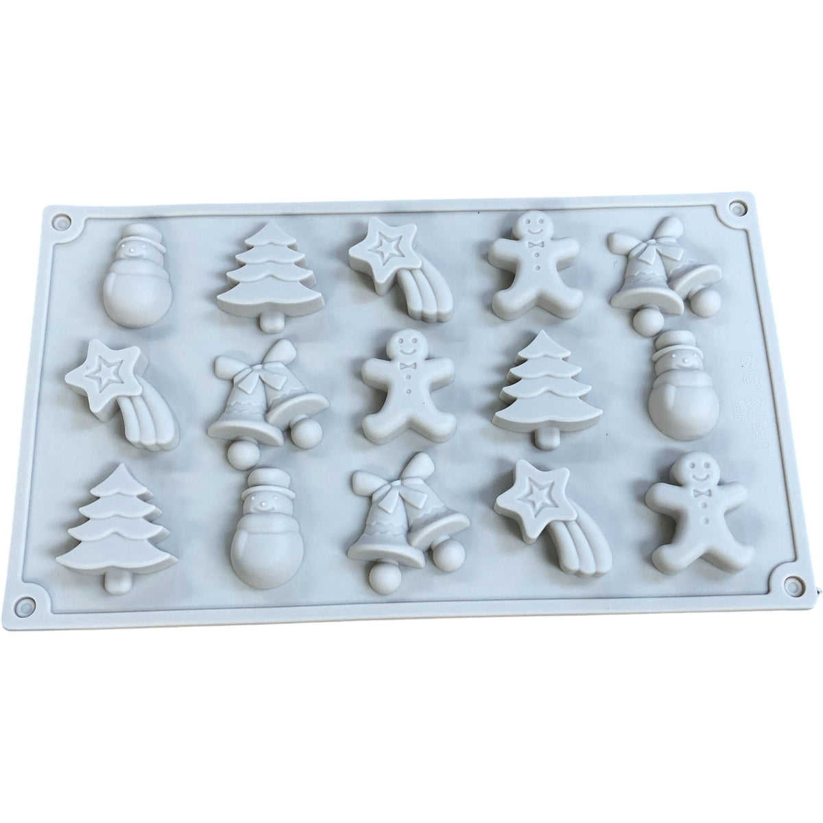 Christmas Silicone Mould Set 12 Cavity Seasonal Decorations Baking Tool