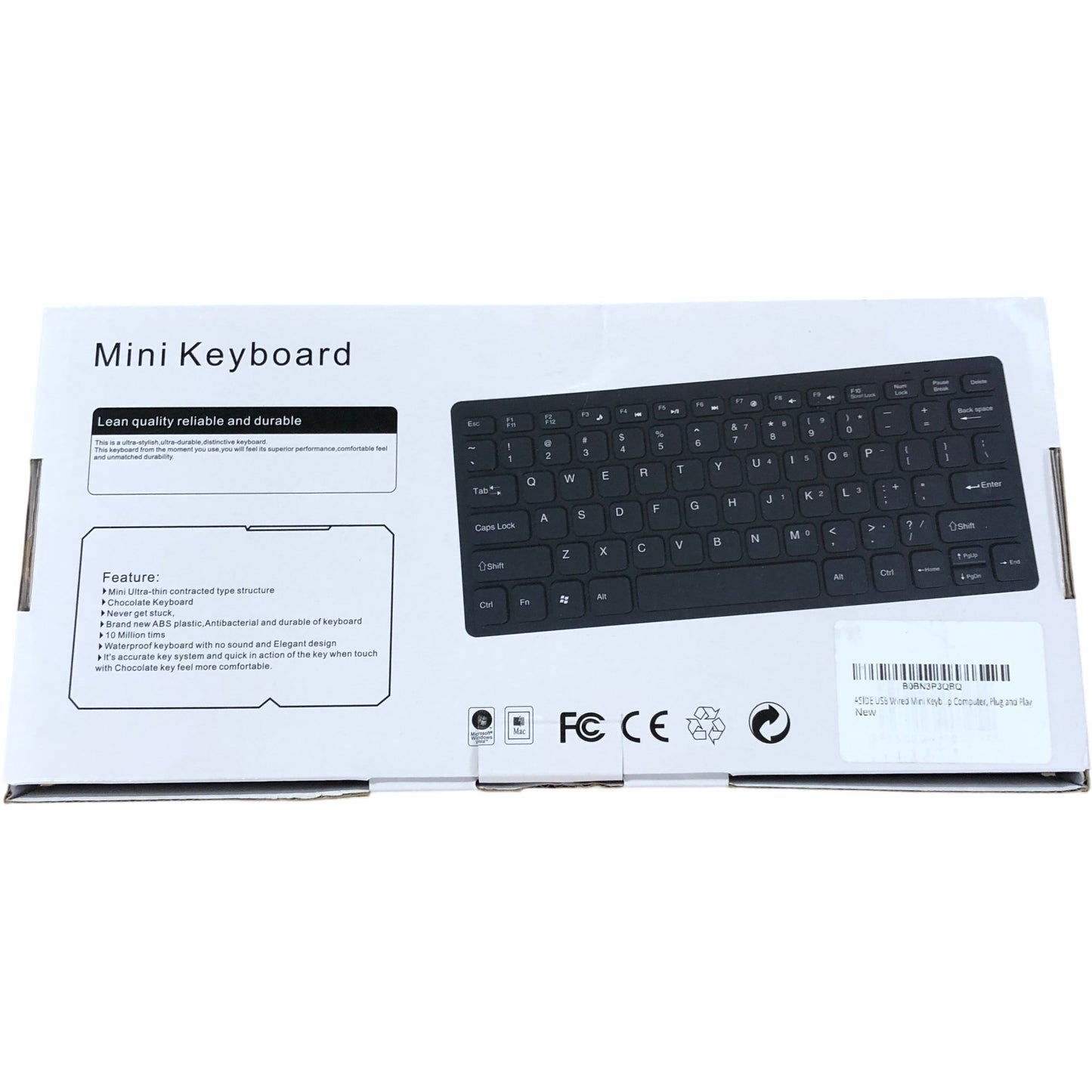 Mini Keyboard K-1000 Wired USB Compact Chocolate Design for Mac and PC