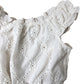 River Island Girls White Romper Dress 5-6 Years Cotton Ruffle Sleeves
