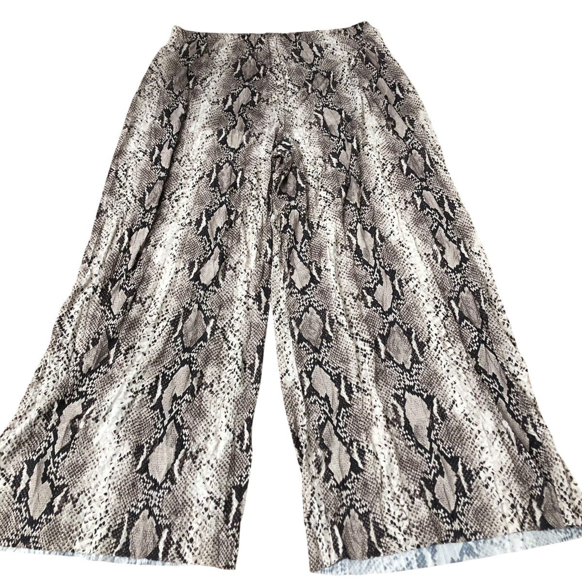 River Island Python Print Trousers Women's Fashion Trousers Wide Leg UK Large