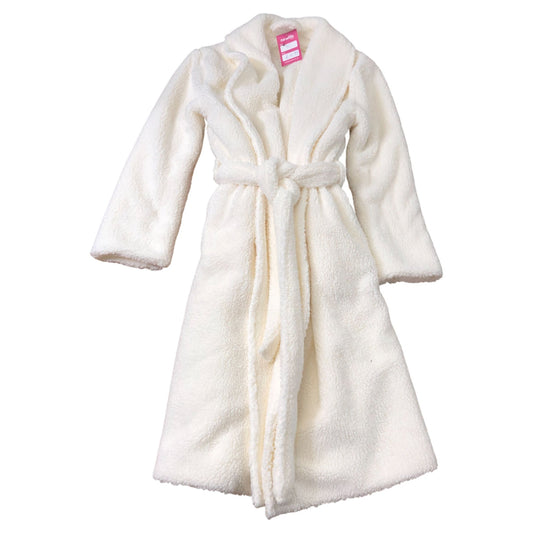 The White Company Fluffy Robe Size 10 Women's White Soft Polyester Long Sleeve