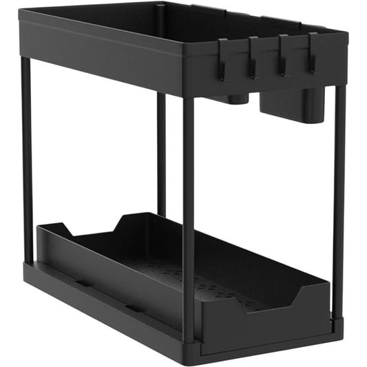 Under Sink Organizer Black Kitchen Storage Shelf Multi Tier New Design