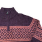 Weird Fish Wool Blend Quarter Zip Mull Wine Sweater Size M