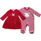 So Cute Baby Dress Set 62cm 0-3 Months Red Striped Dress And Romper