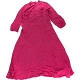 Branded Long Sleeve Maxi Dress Women's Bright Pink Viscose Rayon UK14