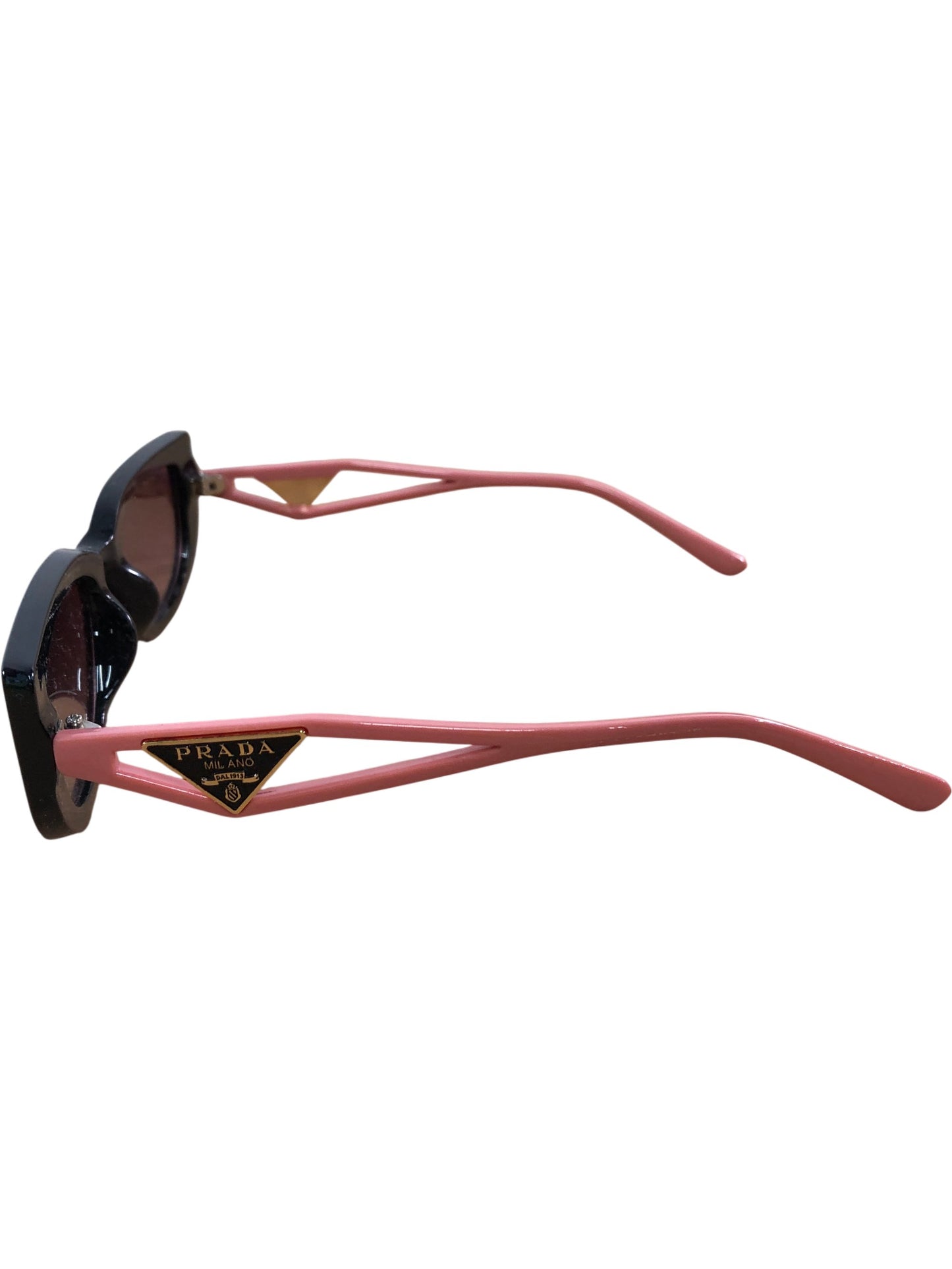 PRADA Cat Eye Sunglasses Pink Frame Women's Stylish UV Protection Fashion
