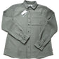 River Island Waffle Shirt L Men's Pale Khaki Casual Top Long Sleeve Button Up