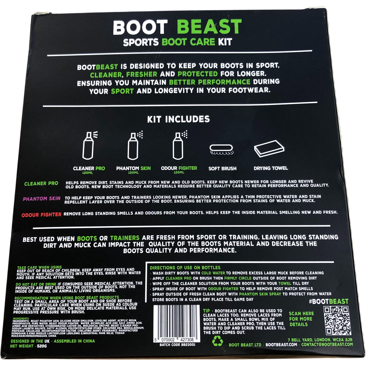Boot Beast Sports Boot Cleaner Protection Kit 5 In 1 With Brush & Towel