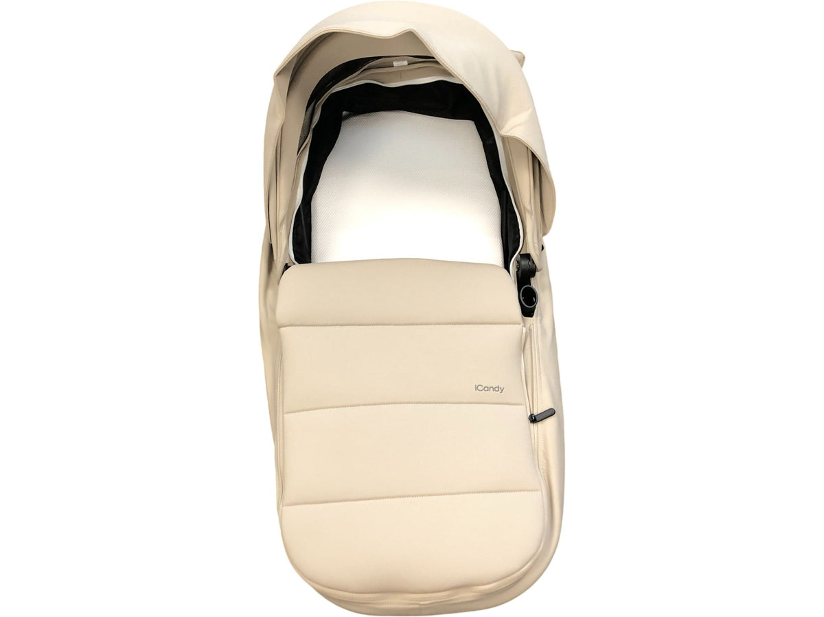 iCandy Core 2 Pushchair Travel System Cream with Carrycot Sandstone