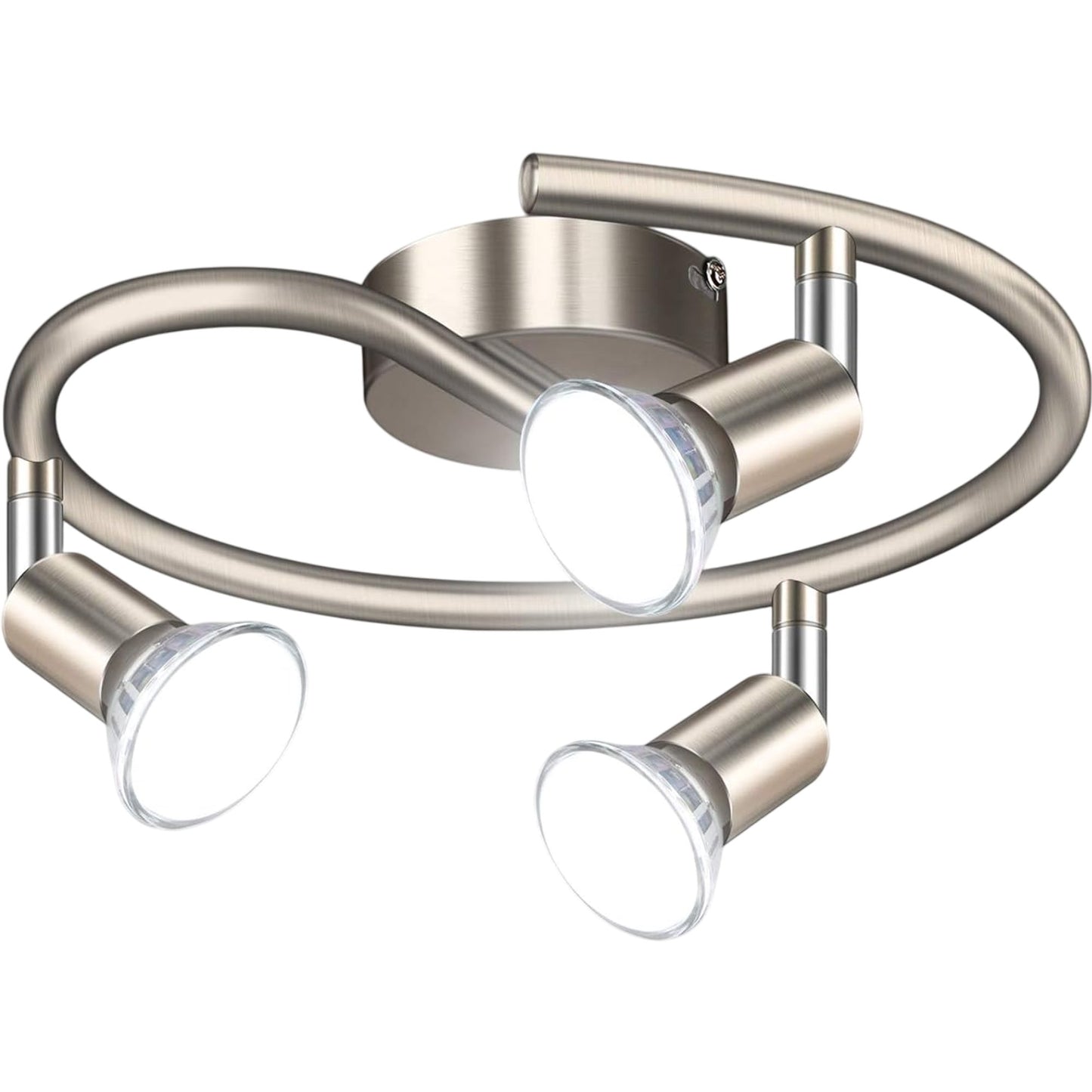 Unicozin Y9164-3G LED Ceiling Light White Chrome 3 Bulb 6000K Cool White