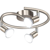 Unicozin Y9164-3G LED Ceiling Light White Chrome 3 Bulb 6000K Cool White