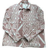 River Island Size L Cotton Aztec Print Button Front Overshirt