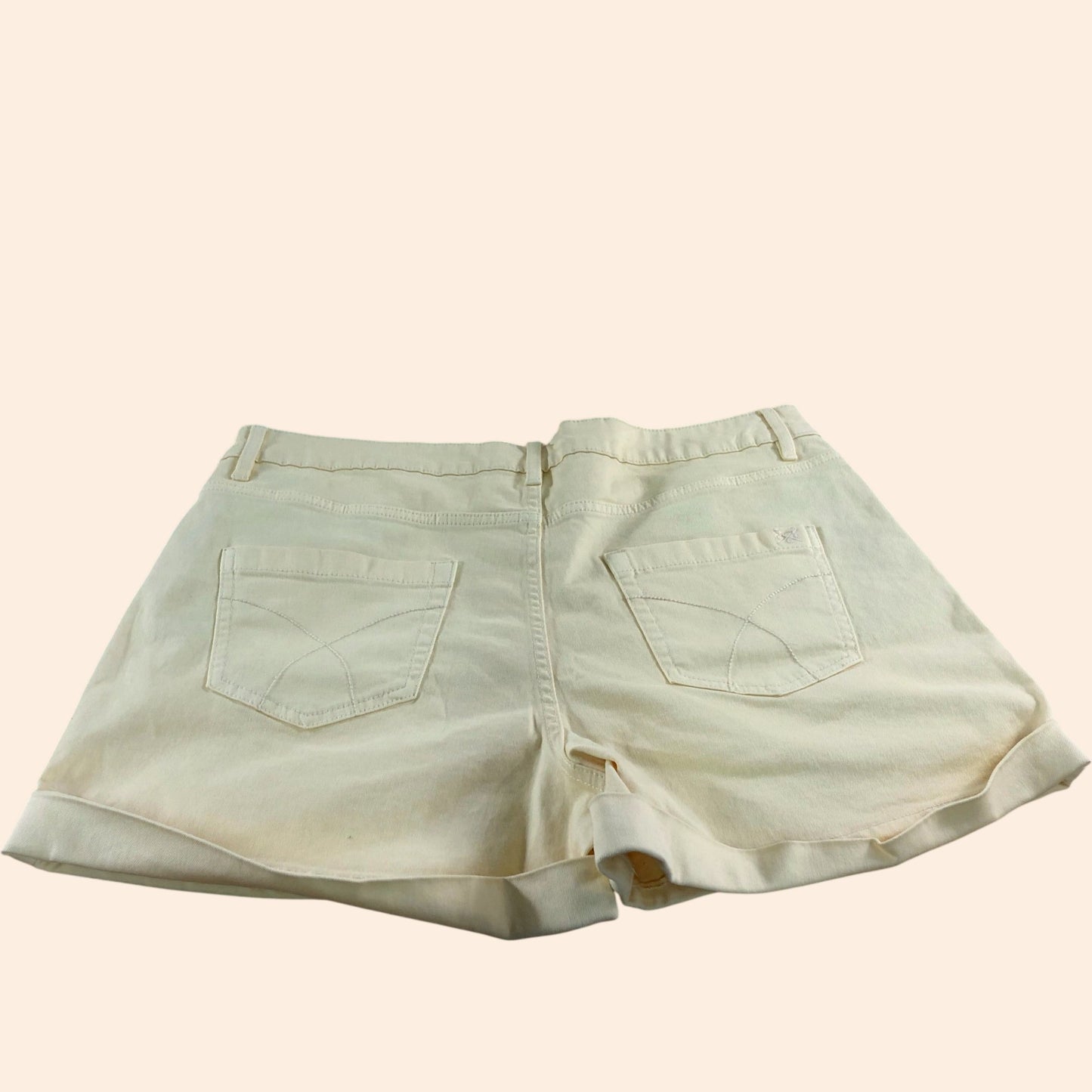 Crew Clothing Company Yellow Shorts Size 16 Women's Casual Denim