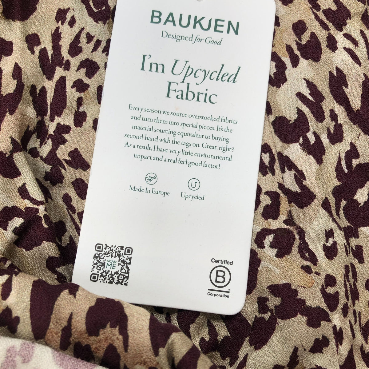Baukjen Leanne Printed Midi Dress Plum Leopard