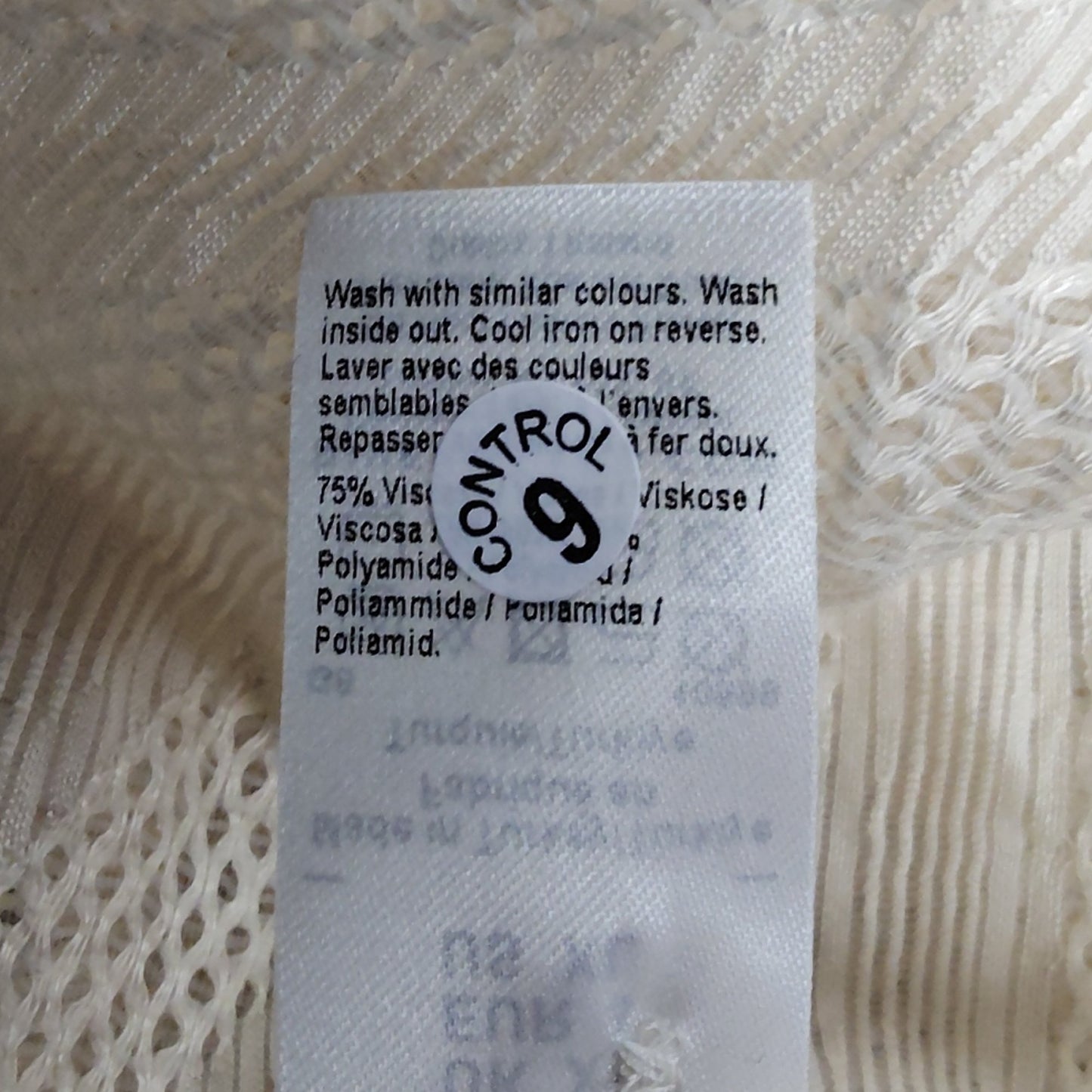 River Island Men's XL Short Sleeve Shirt Relaxed Fit Cream Leaf Pattern Top