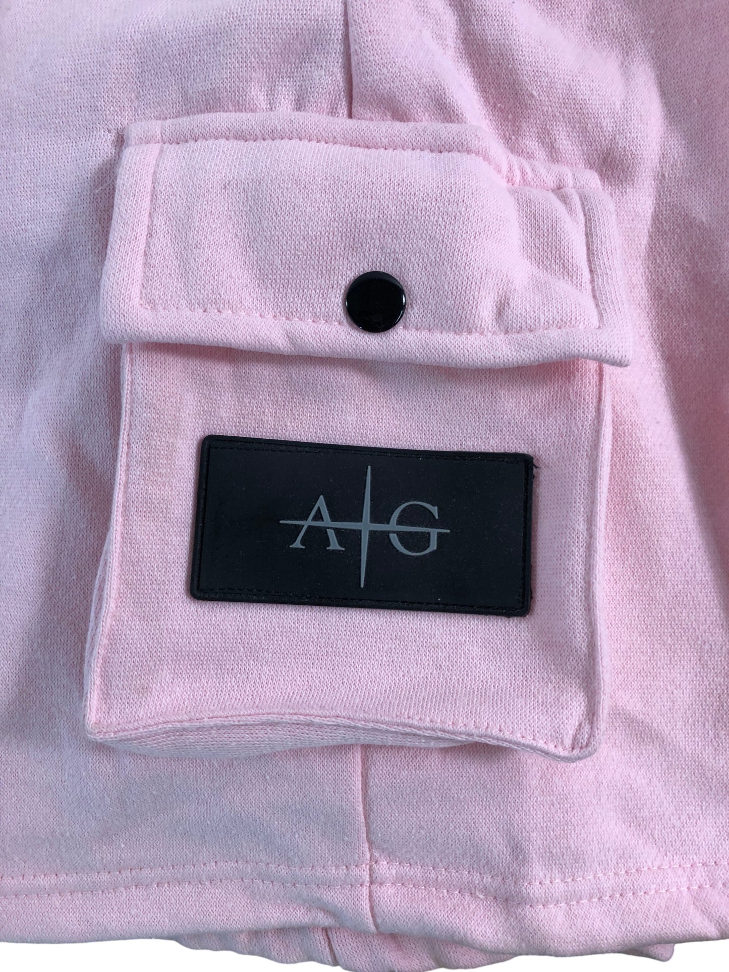 AVANT GARDE Cargo Shorts UK XL Men's Pink Elastic Waist Cotton Blend Casual