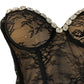 River Island Women's Bodycon Dress UK8 Black Lace Detail Long Evening