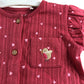 Mini Cuddles Baby Onesie 3-6 Months Girls Pink Heart Print Soft Cotton Pyjama