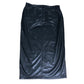 Sosandar Leather Look Midi Skirt Size 14 Women's Black with Slit Detail