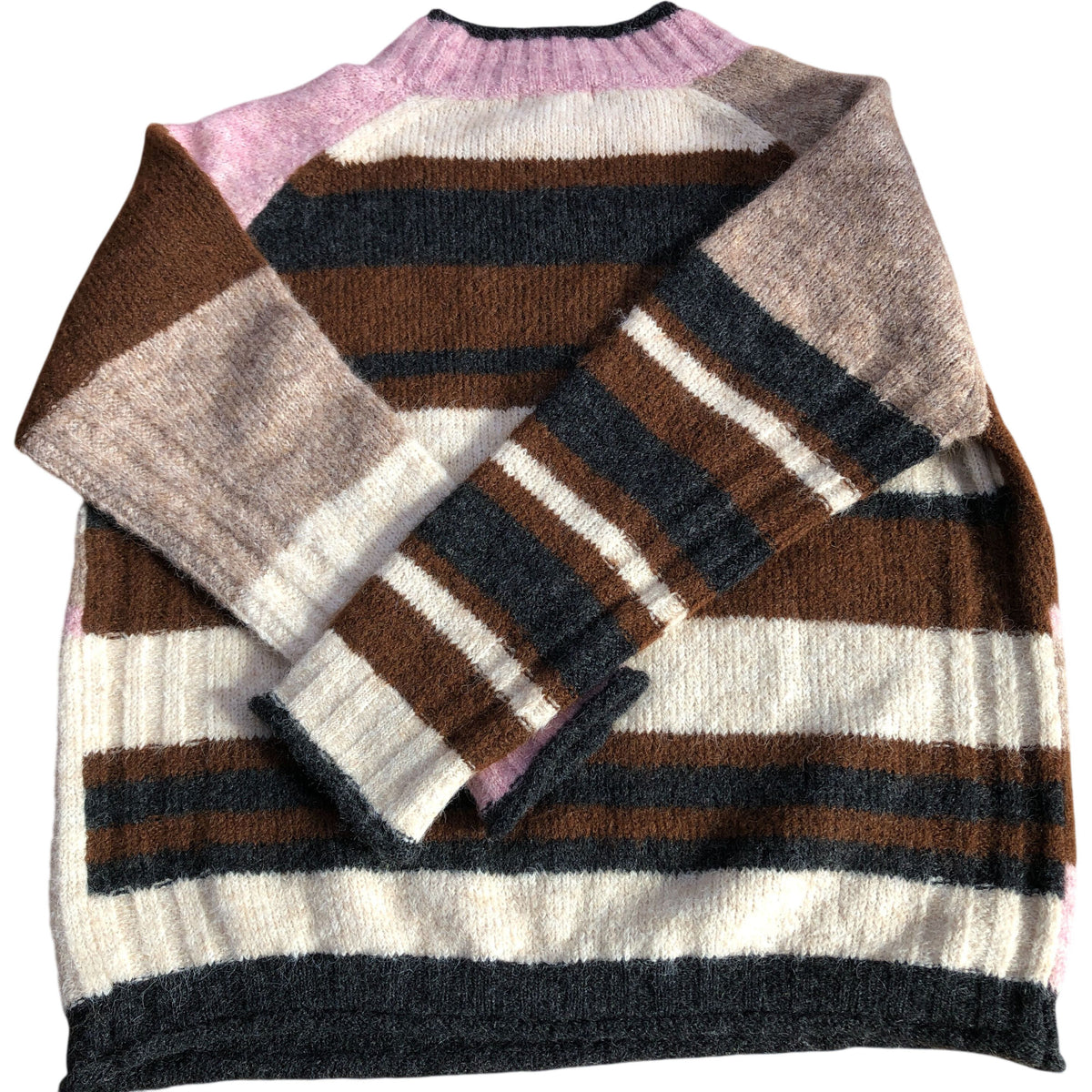 Colourful Block Pattern Sweater Women's Size UK14