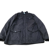 Men's Brown Polyester Casual Jacket with Pockets XL