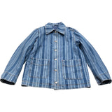 Blue Striped Denim Chore Jacket
