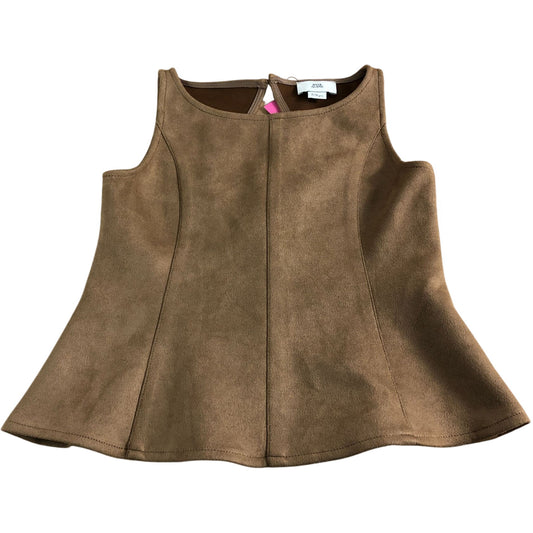 River Island Girls Brown Suede Sleeveless Top 7-8yrs