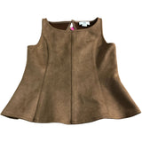 River Island Girls Brown Suede Sleeveless Top 7-8yrs