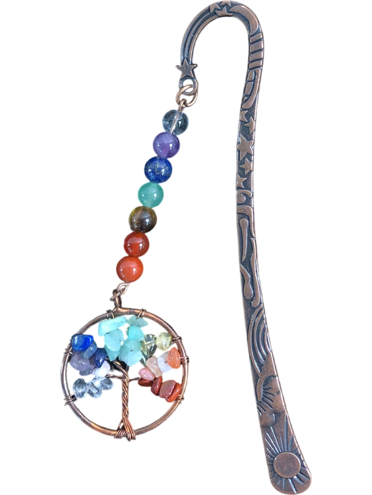 JOVIVI Handmade Bookmark with Tree of Life Design and Multicoloured Beads