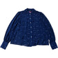 River Island Navy Blue Spot Blouse Size 8