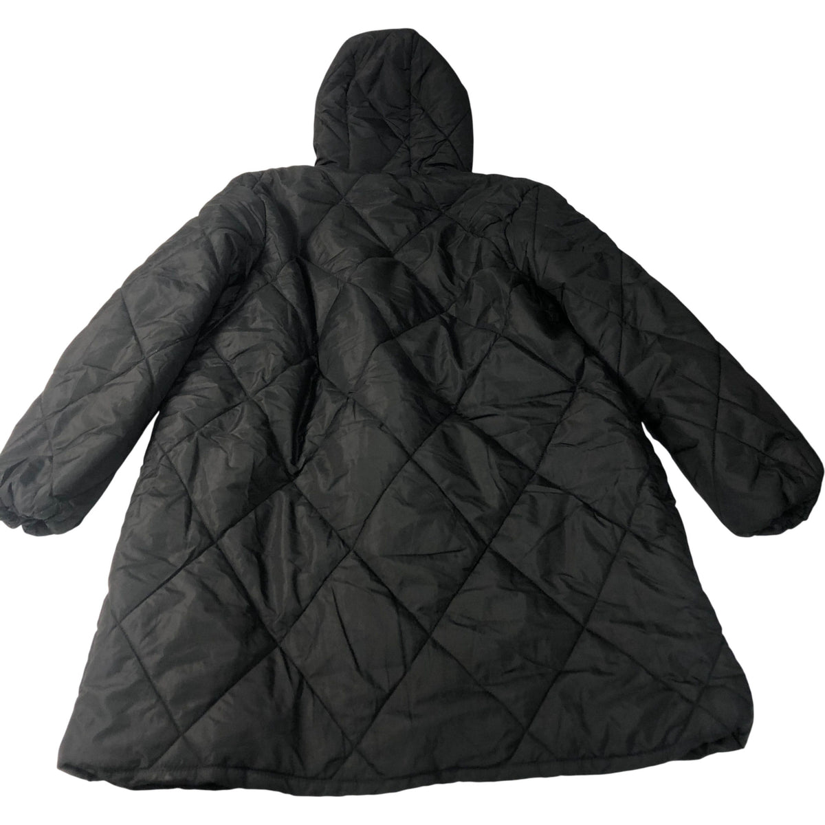 Brave Soul Hooded Puffer Jacket Unisex Black Quilted Warm Outerwear UK12