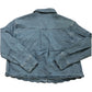 Scallop Trim Denim Shirt Mid Indigo Size XL