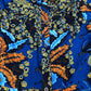 Long Sleeve Shirt Dress UK6 Women's Floral Patterns Viscose Blue Orange