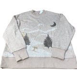 Sweatshirt Women’s Glitter Mountain Design Size L Casual Long Sleeve