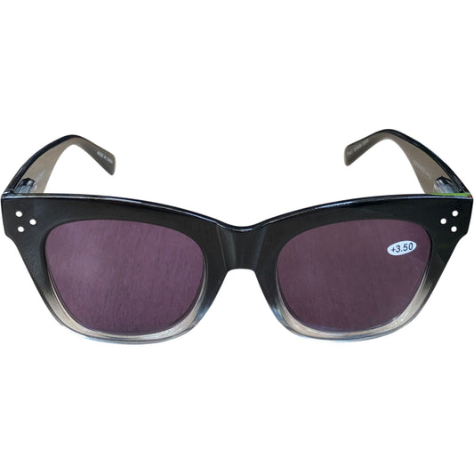Occi Chiari C3 Cat Eye Black Hombre Reading Sunglasses +3.50 Magnification