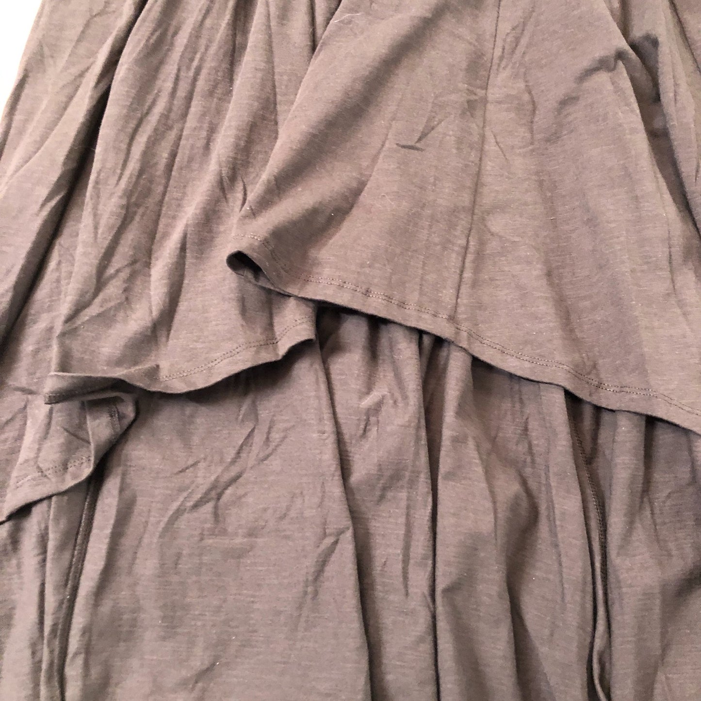 Brown Midi Dress XL Women's Cotton Sleeveless Flared Style