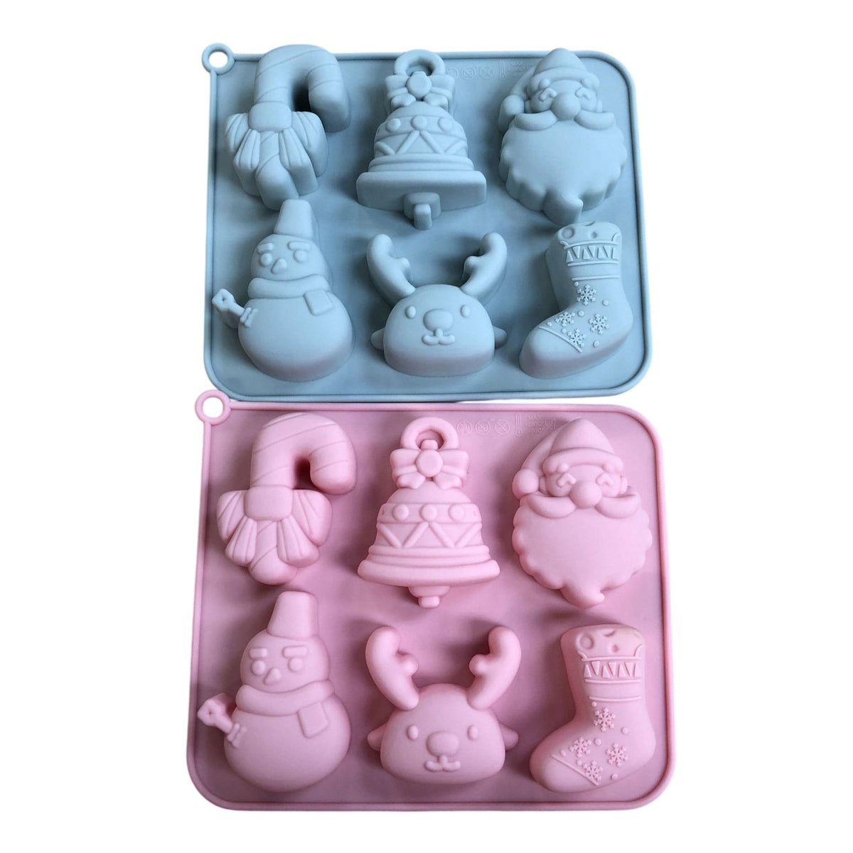 Silicone Christmas Craft Moulds Set of 2 Resin Moulds for Baking Candy Making