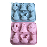 Silicone Christmas Craft Moulds Set of 2 Resin Moulds for Baking Candy Making