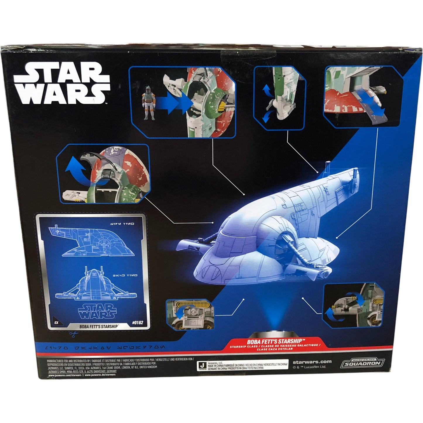 Star Wars Micro Galaxy Squadron Boba Fett's Starship EP5 Action Figure Set