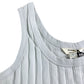 River Island Ribbed Crop Top Size UK L Women's Light Grey Relaxed Fit