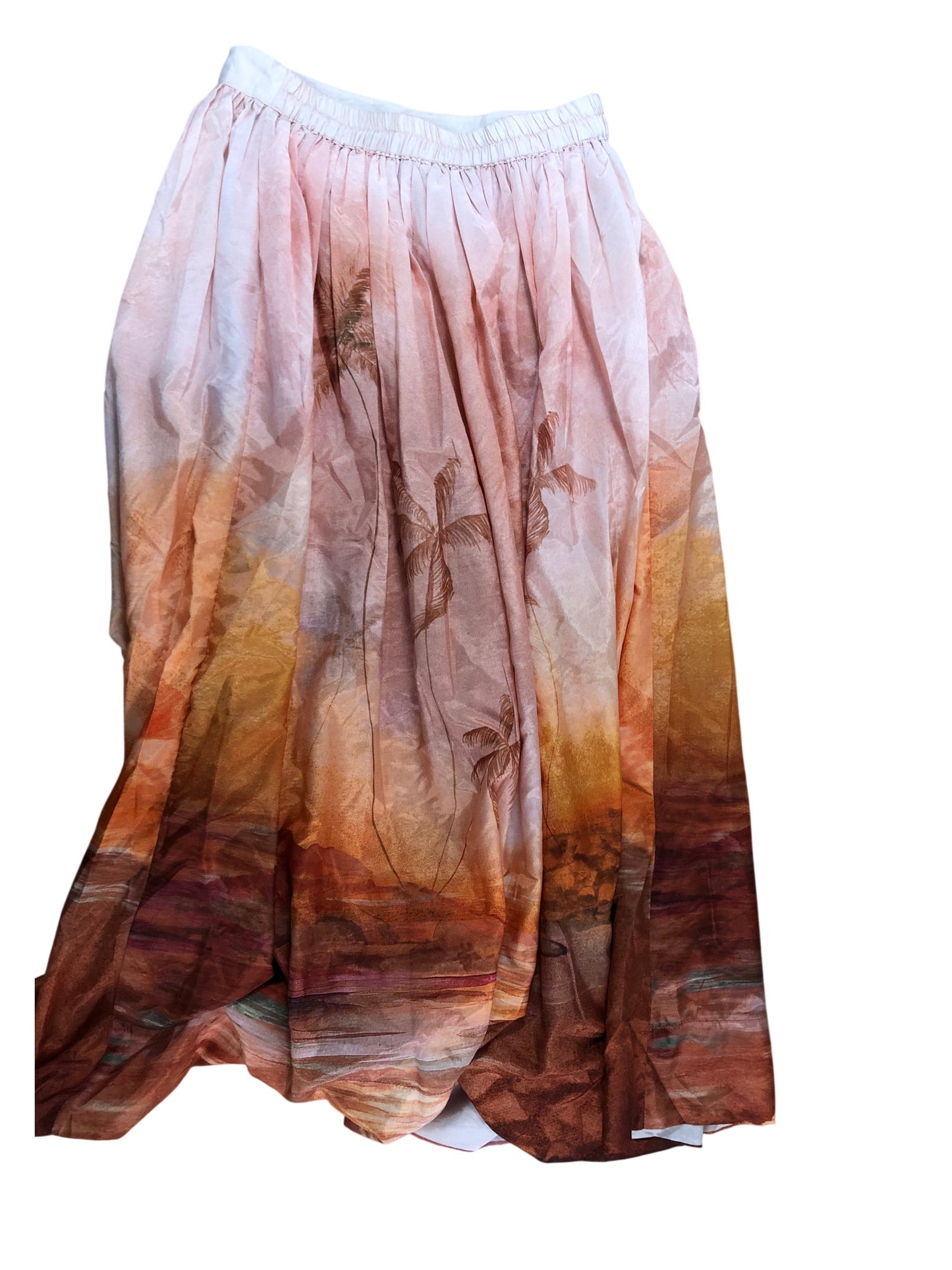 River Island Womens Printed Midi Skirt UK10 Pink Patterned Casual Luxury Elegant