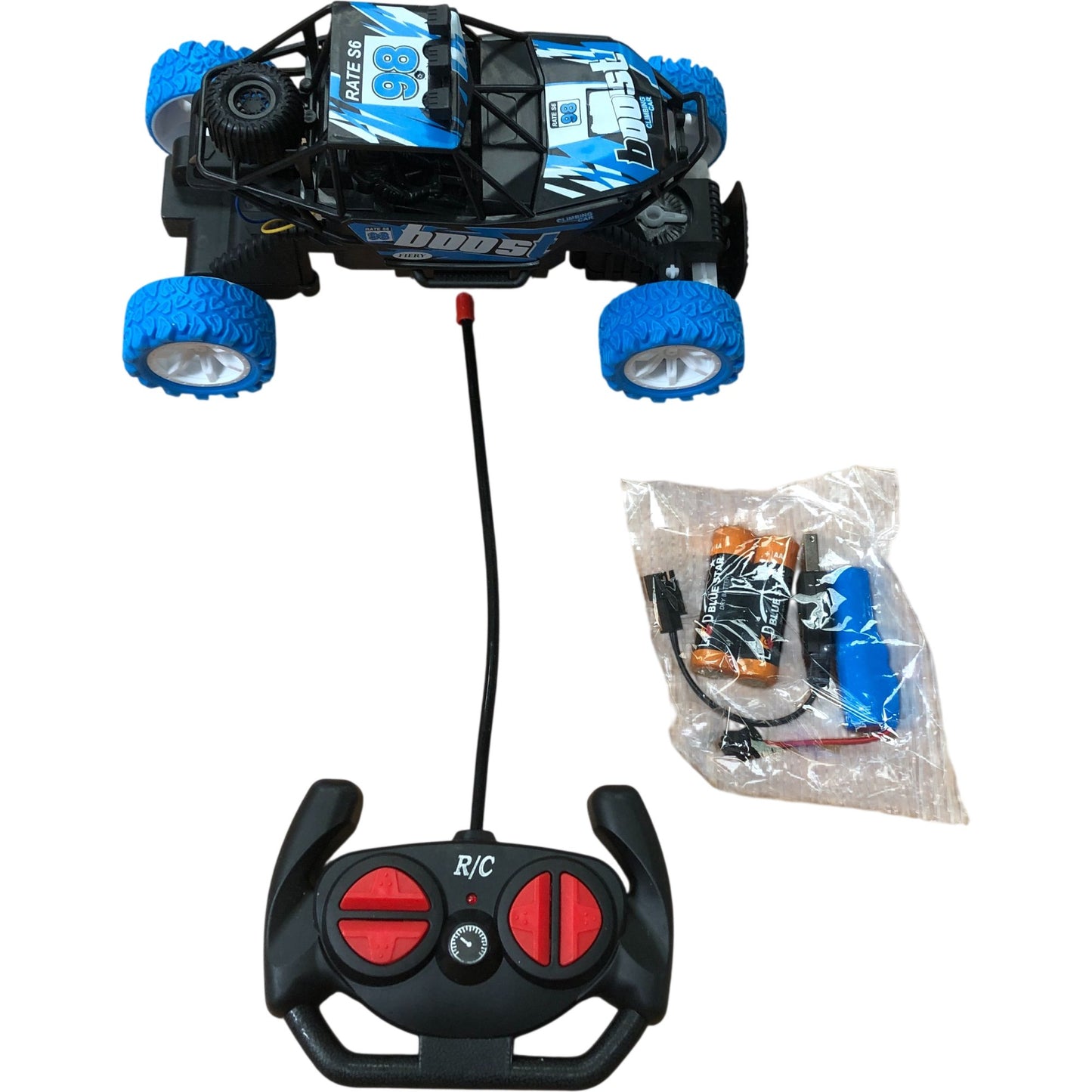Boost Climbing Car R/C Remote Control 1:16 Off-Road Toy Vehicle Blue