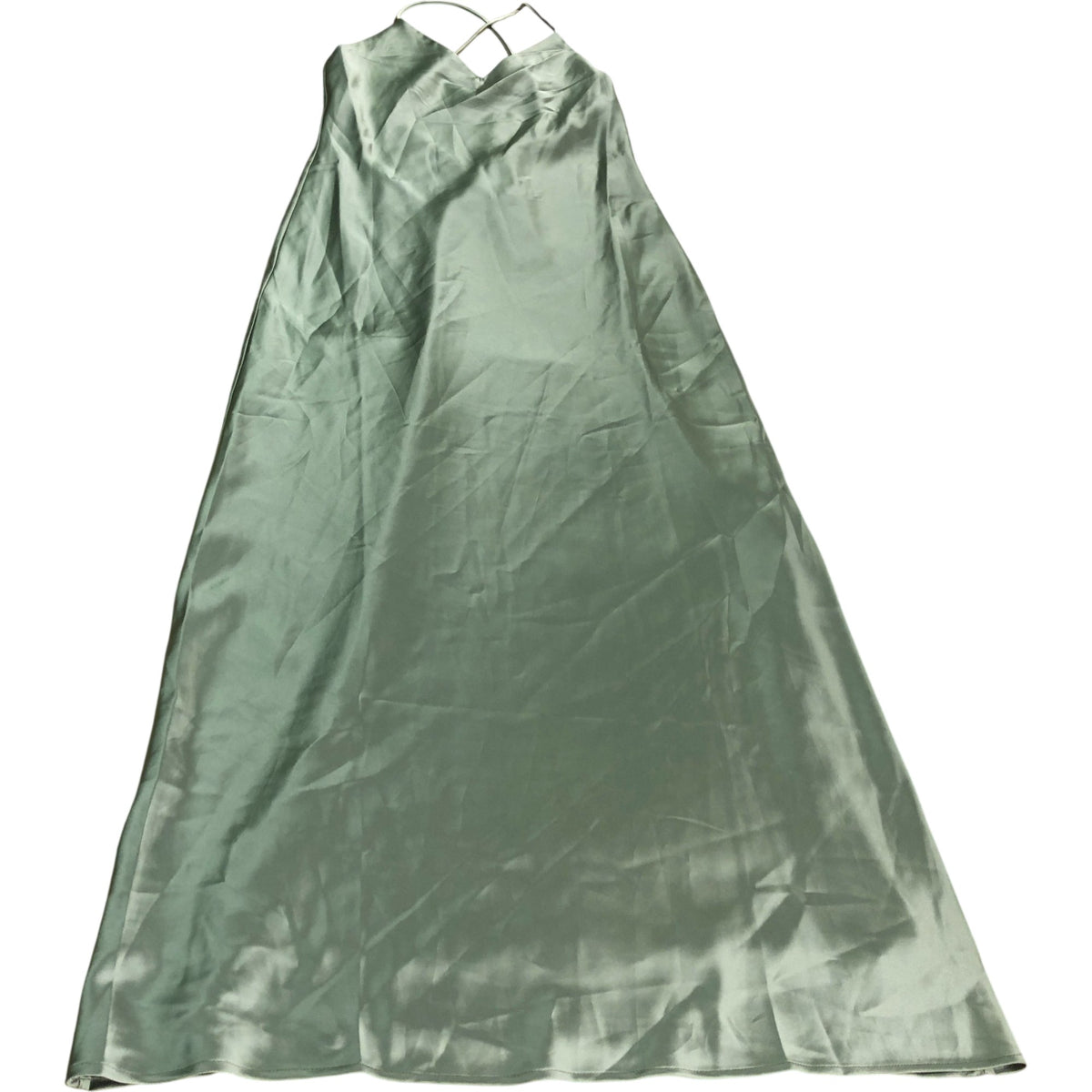 Rewritten Brooklyn Dress Size S Women's Sage Green Satin Maxi Dress
