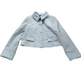 River Island Studios Women's Light Blue Cropped Jacket Stylish Size 6