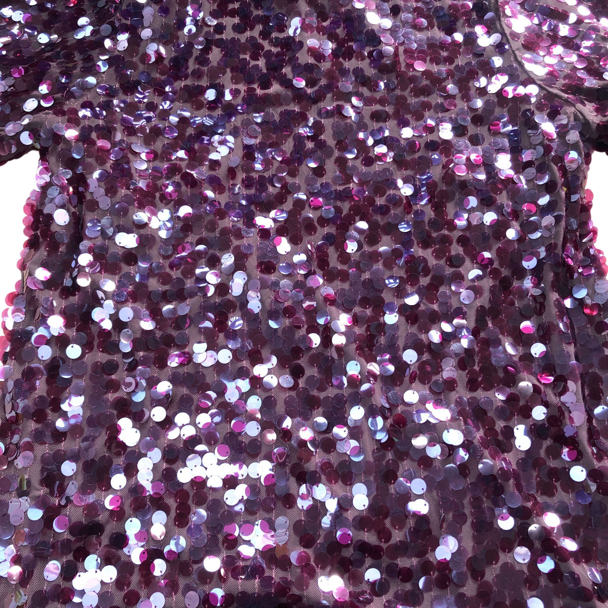 Sequin Dress UK18 Women's Evening Short Sleeve Burgundy Stylish Top